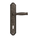 Дверная ручка на планке Melodia 266/458 'Isabel', античное серебро (key)