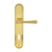 Дверная ручка Extreza 'PIERO' (Пиеро) 326 на планке PL05, полированное золото (key)