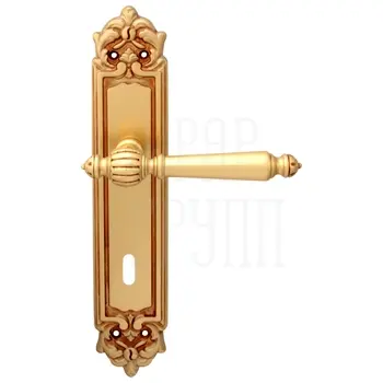 Дверная ручка на планке Melodia 235/229 'Mirella' французское золото (key)