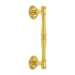 Ручка дверная скоба Extreza 'PIERO' на круглых розетках R05, полированное золото