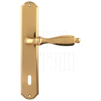 Дверная ручка на планке Melodia 298/131 'Camilla' полированная латунь (key)
