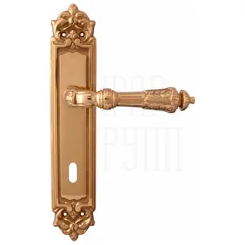 Дверная ручка на планке Melodia 292/229 'Samantha' полированная латунь (key)