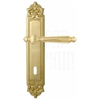 Дверная ручка на планке Melodia 235/229 'Mirella' полированная латунь (key)
