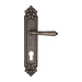 Дверная ручка Fratelli Cattini 'TOSCANA' на планке PL96 , античное серебро (cyl)