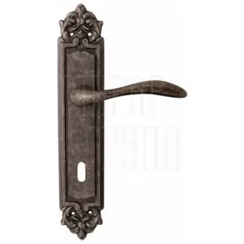 Дверная ручка на планке Melodia 132/229 'Laguna' античное серебро (key)