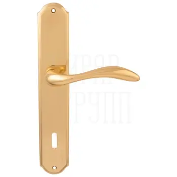 Дверная ручка на планке Melodia 132/131 'Laguna' полированная латунь (key)