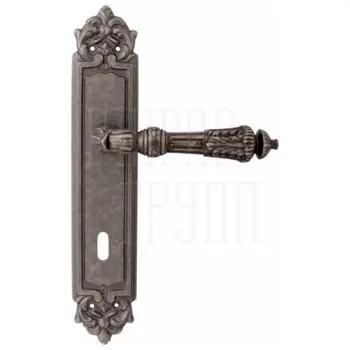 Дверная ручка на планке Melodia 292/229 'Samantha' античное серебро (key)