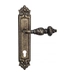 Дверная ручка Venezia 'LUCRECIA' на планке PL96, античная бронза (cyl)