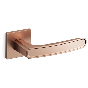 Дверная ручка на квадратной розетке Mandelli 'Frame' 1971 розовое золото
