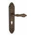 Дверная ручка Venezia 'MONTE CRISTO' на планке PL90, античная бронза (cyl)