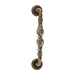 Ручка дверная скоба Extreza 'Greta' (Грета) на круглых розетках R02, матовая бронза