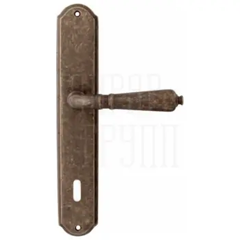 Дверная ручка на планке Melodia 130/131 'Antik' античная бронза (key)