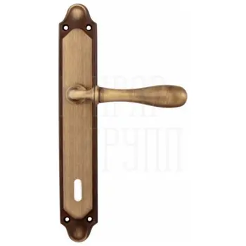 Дверная ручка на планке Melodia 294/158 'Beta' матовая бронза (key)