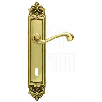 Дверная ручка на планке Melodia 225/229 'Cagliari' полированная латунь (key)