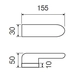 Дверная ручка на розетке Fimet 'Futura' 1333, схема