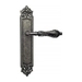 Дверная ручка Venezia 'MONTE CRISTO' на планке PL96, античное серебро