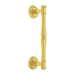 Ручка дверная скоба Extreza 'PIERO' на круглых розетках R06, полированное золото