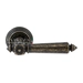 Дверная ручка Extreza 'Leon' (Леон) 303 на круглой розетке R05, античная бронза
