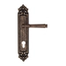Дверная ручка Fratelli Cattini 'FARFALLA' на планке PL96 , античная бронза (cyl)