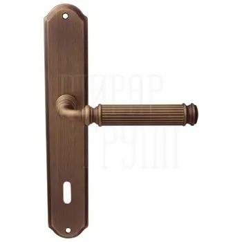 Дверная ручка на планке Melodia 290/131 Ranja матовая бронза (key)