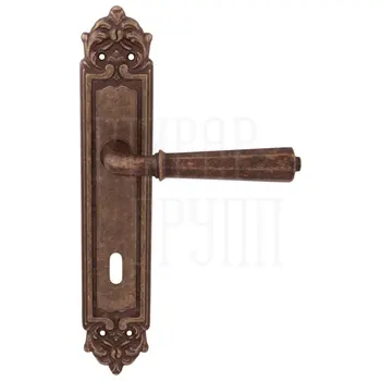 Дверная ручка на планке Melodia 424/229 'Denver' античная бронза (key)