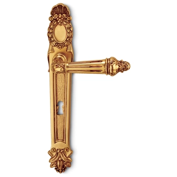 Дверная ручка на планке Salice Paolo 'Urbino' 4341 французское золото (cyl)