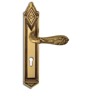Дверная ручка на планке Salice Paolo 'Lucca' 3041 матовая бронза (cyl)