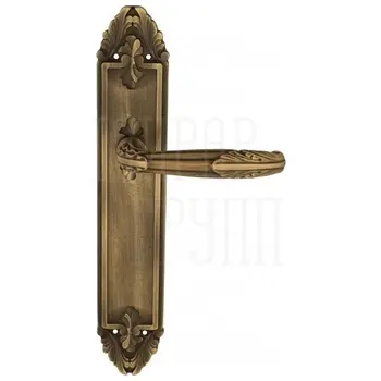 Дверная ручка Venezia 'ANGELINA' на планке PL90 матовая бронза