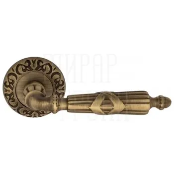 Дверная ручка на розетке Venezia 'ANNETA' D4 матовая бронза