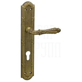 Дверная ручка на планке Mestre OA 2136 матовая античная латунь