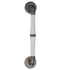 Купить Дверная ручка-скоба Fratelli Cattini "GRACIA CERAMICA BIANCO" 300мм (250мм) D1-IA по цене 18`535 руб. в Москве