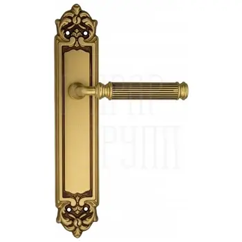 Дверная ручка Venezia 'MOSCA' на планке PL96 французское золото + коричн.