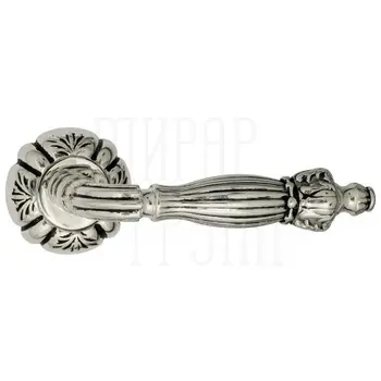 Дверная ручка на розетке Venezia 'OLIMPO' D5 натуральное серебро