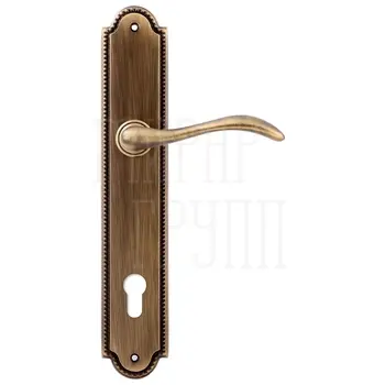 Дверная ручка Extreza Hi-Tech 'AGATA' 310 на планке PL03 матовая бронза (cyl)