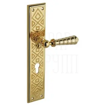 Дверная ручка на планке Mestre OА 4875 золото 24к