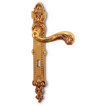 Дверная ручка на планке Salice Paolo 'Vienna' 4291 французское золото (key)