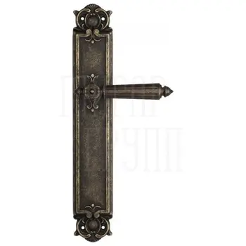 Дверная ручка Venezia 'CASTELLO' на планке PL97 античная бронза