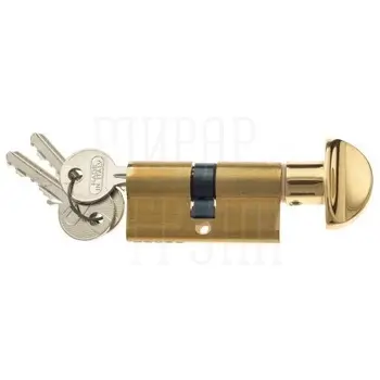 Venezia цилиндр (60 мм/25+10+25) ключ-вертушка полированная латунь