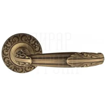 Дверная ручка на розетке Venezia 'ANGELINA' D4 матовая бронза