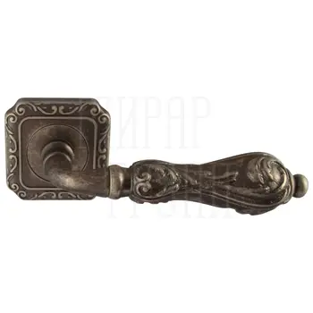 Дверная ручка на розетке Melodia 229 Q 'Libra' античное серебро