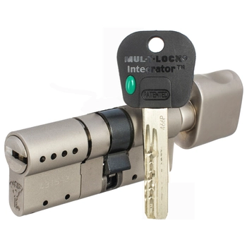 Цилиндр ключ-вертушка Mul-T-Lock Integrator Modular Extra 90 mm (50+10+30) никель
