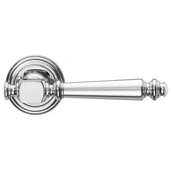 Дверная ручка на круглой розетке Pasini 'Liberty' 8481 полированный хром
