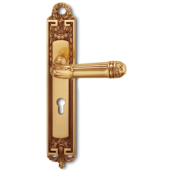 Дверная ручка на планке Salice Paolo 'Versailles' 3100/3001 французское золото (cyl)