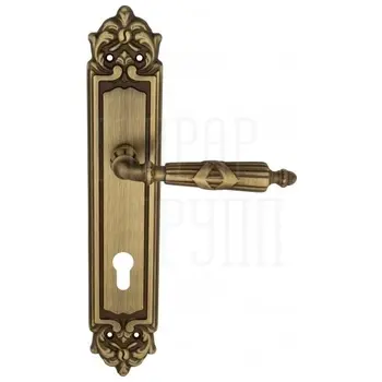 Дверная ручка Venezia 'ANNETA' на планке PL96 матовая бронза (cyl)