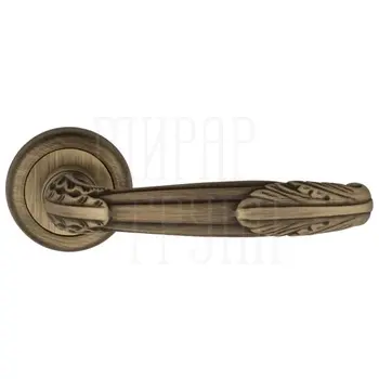 Дверная ручка на розетке Venezia 'ANGELINA' D1 матовая бронза