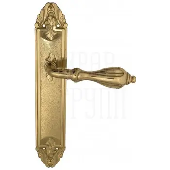 Дверная ручка Venezia 'ANAFESTO' на планке PL90 полированная латунь