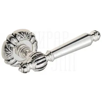 Дверная ручка на розетке Venezia 'PELLESTRINA' D5 натуральное серебро