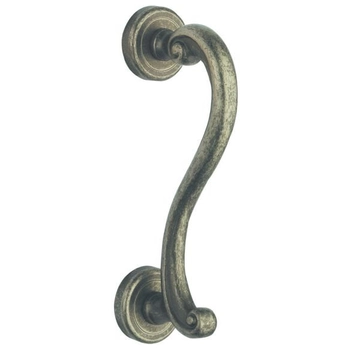 Дверная ручка-скоба Pasini 'Vela' (225/170 mm) античное серебро
