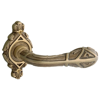 Дверная ручка на розетке Mestre OR 7134 античная латунь
