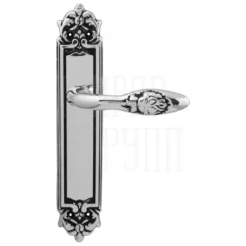 Дверная ручка на планке Melodia 243/229 'Rosa' серебро 925 с чернением